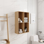 24 Inch Wall Mounted Storage Shelf with Plywood Construction - Oak