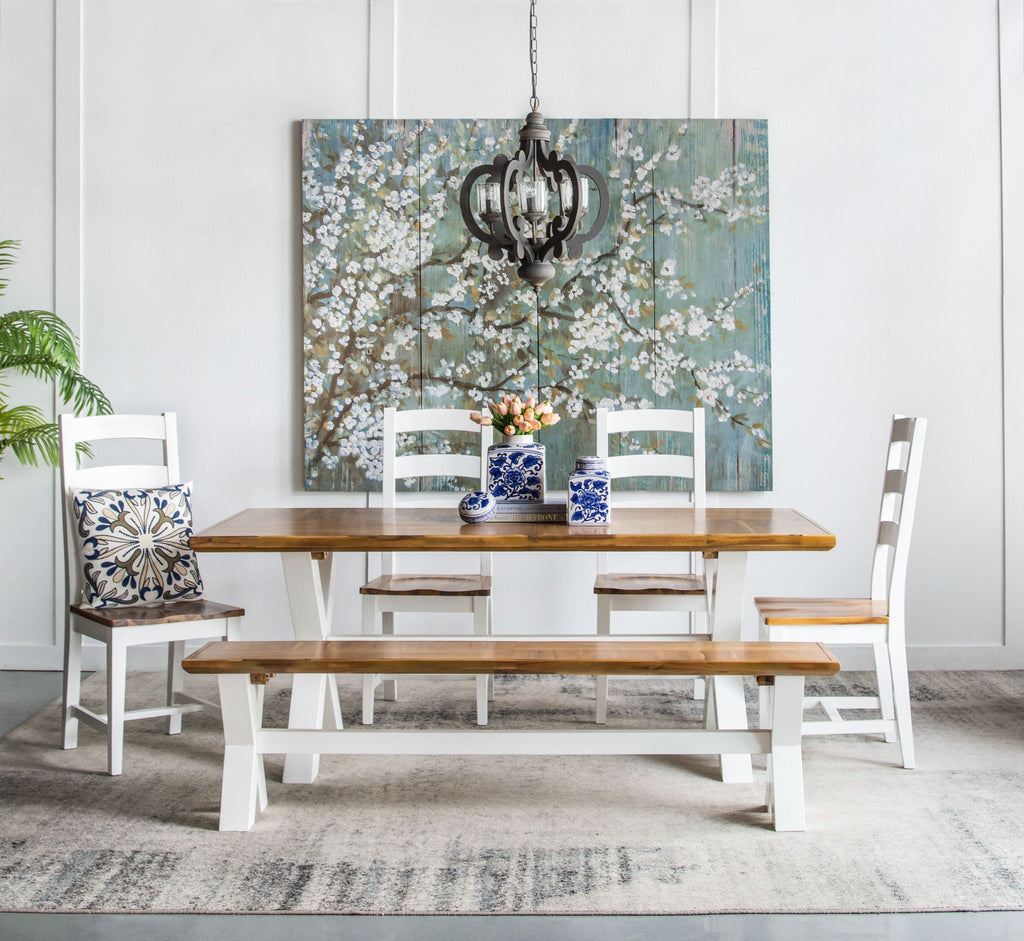 Farmhouse Chandelier with Adjustable Chain - Multiple Colors