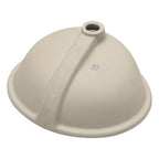 Ceramic Oval Undermount Bathroom Sink with Overflow - White