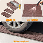 Stone Texture 12" Patio Deck Tiles with Interlocking Design - Set of 44