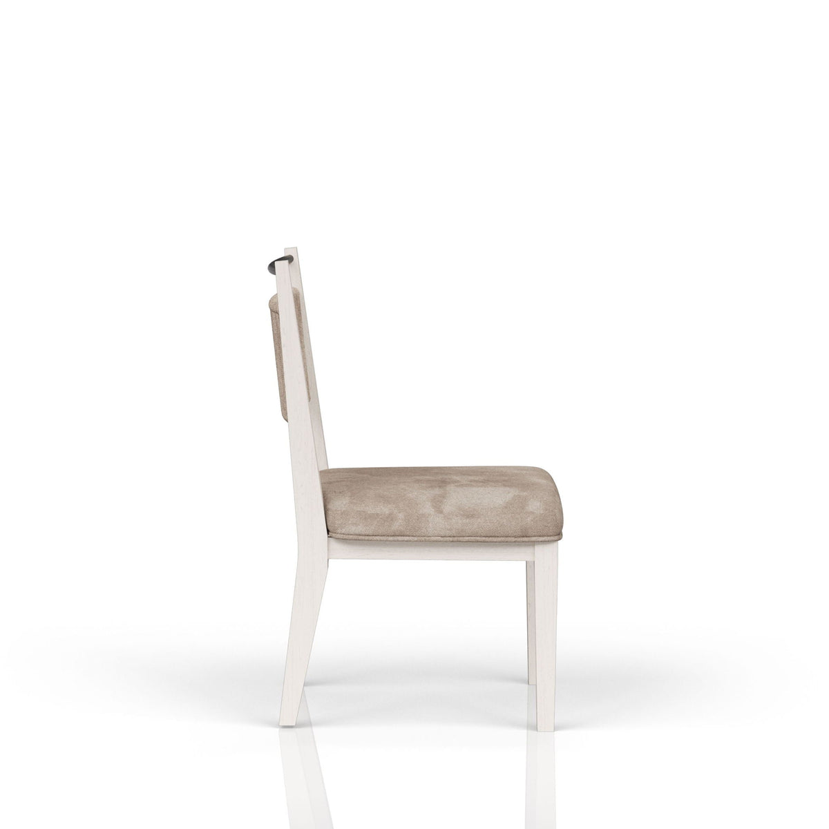 Rope Back Dining Chair with Solid Wood Frame - Beige / Carmel