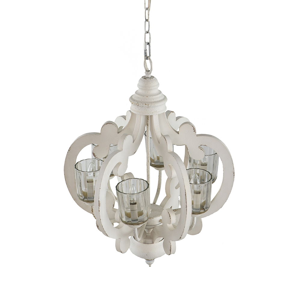 Farmhouse Chandelier with Adjustable Chain - Multiple Colors