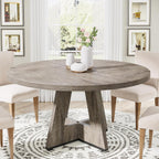 Round Dining Cross Base Kitchen Table with Engineered Wood - Assorted Colors