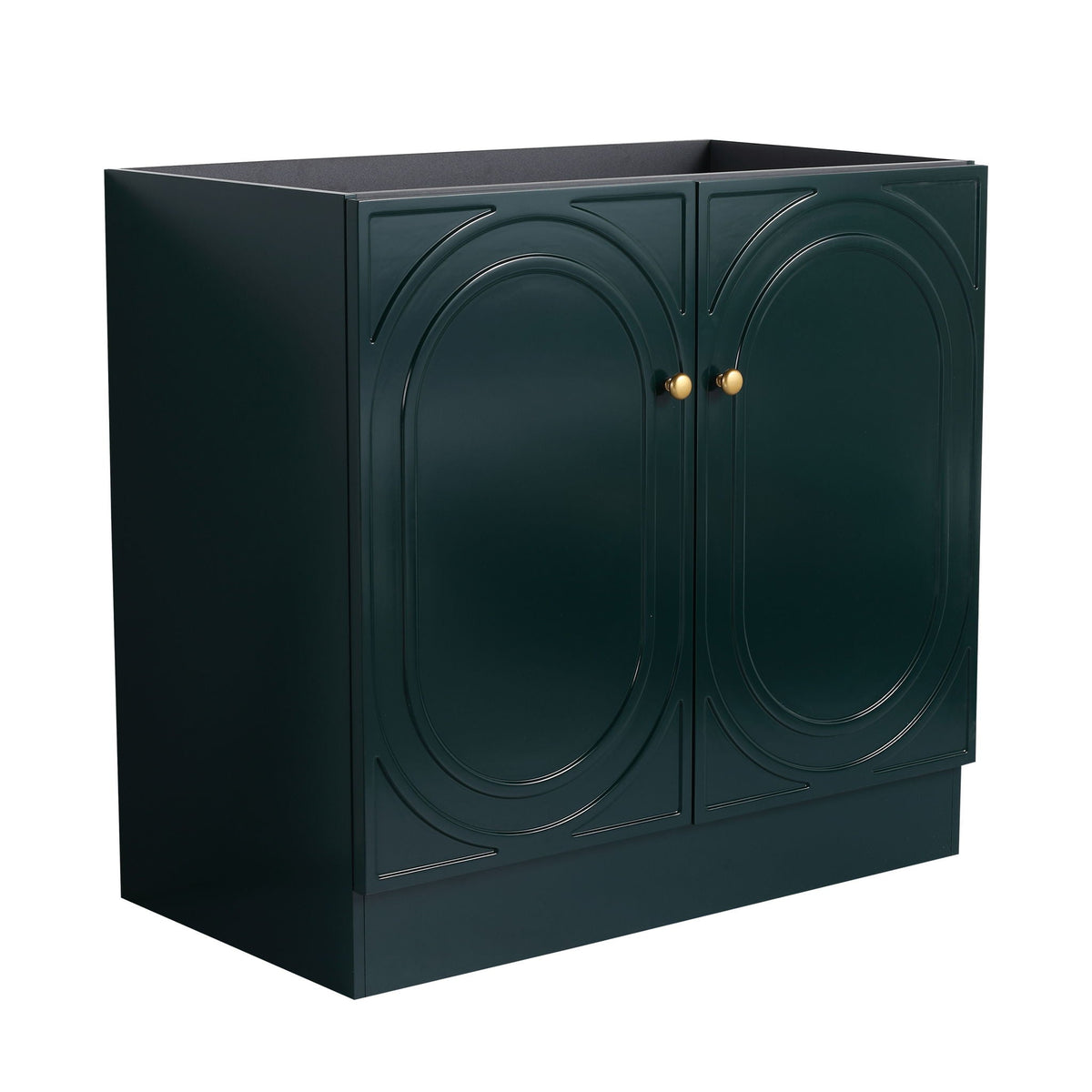 Modern Freestanding Bathroom Vanity with Soft Close Cabinet Doors - Pearl Silver, White, or Dark Green