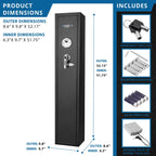 Biometric Rifle Safe with Fingerprint Access – Black