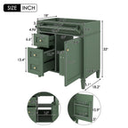 Bathroom Vanity with 2 Drawers and Tip-Out Storage - Multiple Colors
