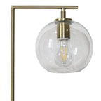 Gold Desk Lamp with Glass Globe Shade - Villa