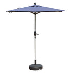Rectangle Patio Umbrella with Crank Lift and Tilt Function - Navy Blue, Beige, Grey