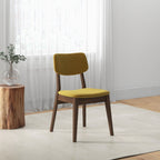 Solid Back Side Chair Set with Mid-Century Modern Design - Multiple Colors