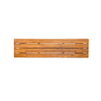 Outdoor Acacia Wood Bench with Teak Finish