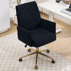 Ergonomic Mid-Back Office Chair with Striped Fabric and Lumbar Support - Multiple Colors