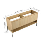 Freestanding Bathroom Vanity with Soft Close Cabinet Doors - Light or Dark Brown