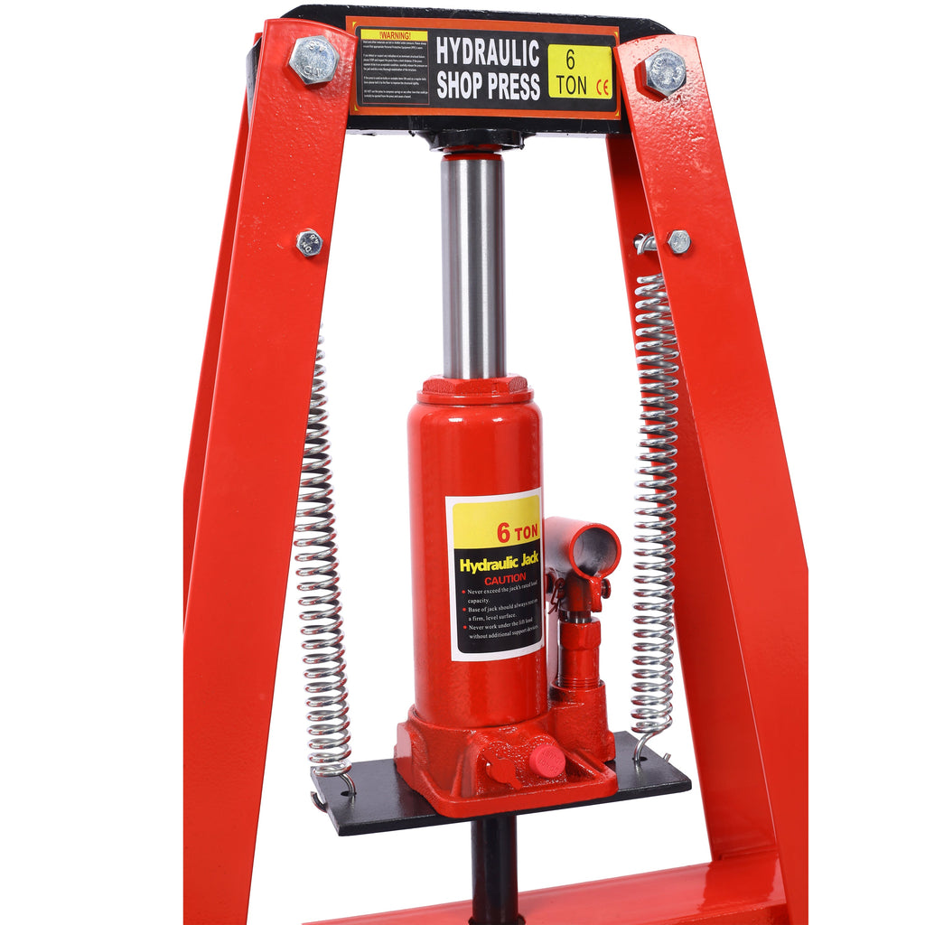 6-Ton Benchtop Hydraulic A-Frame Shop Press with Adjustable Height - Red, Black, Green, or Orange