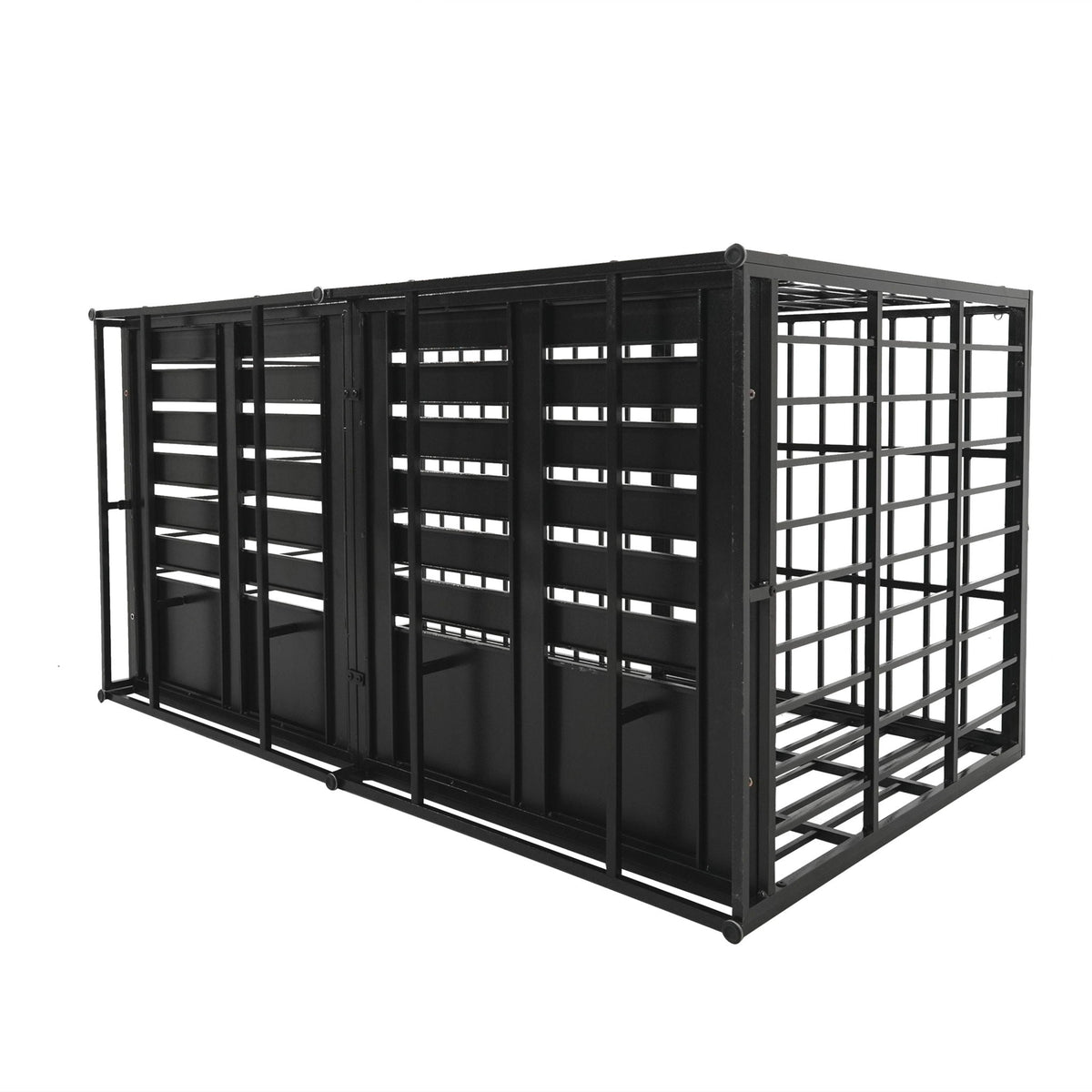 Extra Large Heavy Duty Dog Crate with Removable Pans - Black