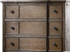 Oak Accent Chest with Five Drawers and Felt-Lined Top - Oak
