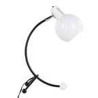 Black and White Contemporary Task Lamp with Adjustable Neck