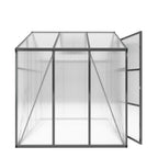 Windproof Greenhouse with Raised Base - Polycarbonate Panels - Black