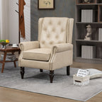 Modern Accent Armchair with Sturdy Wood Legs - Multiple Colors