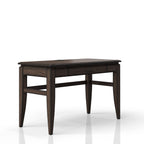 Chocolate Writing Desk with Storage Drawer and Power Access