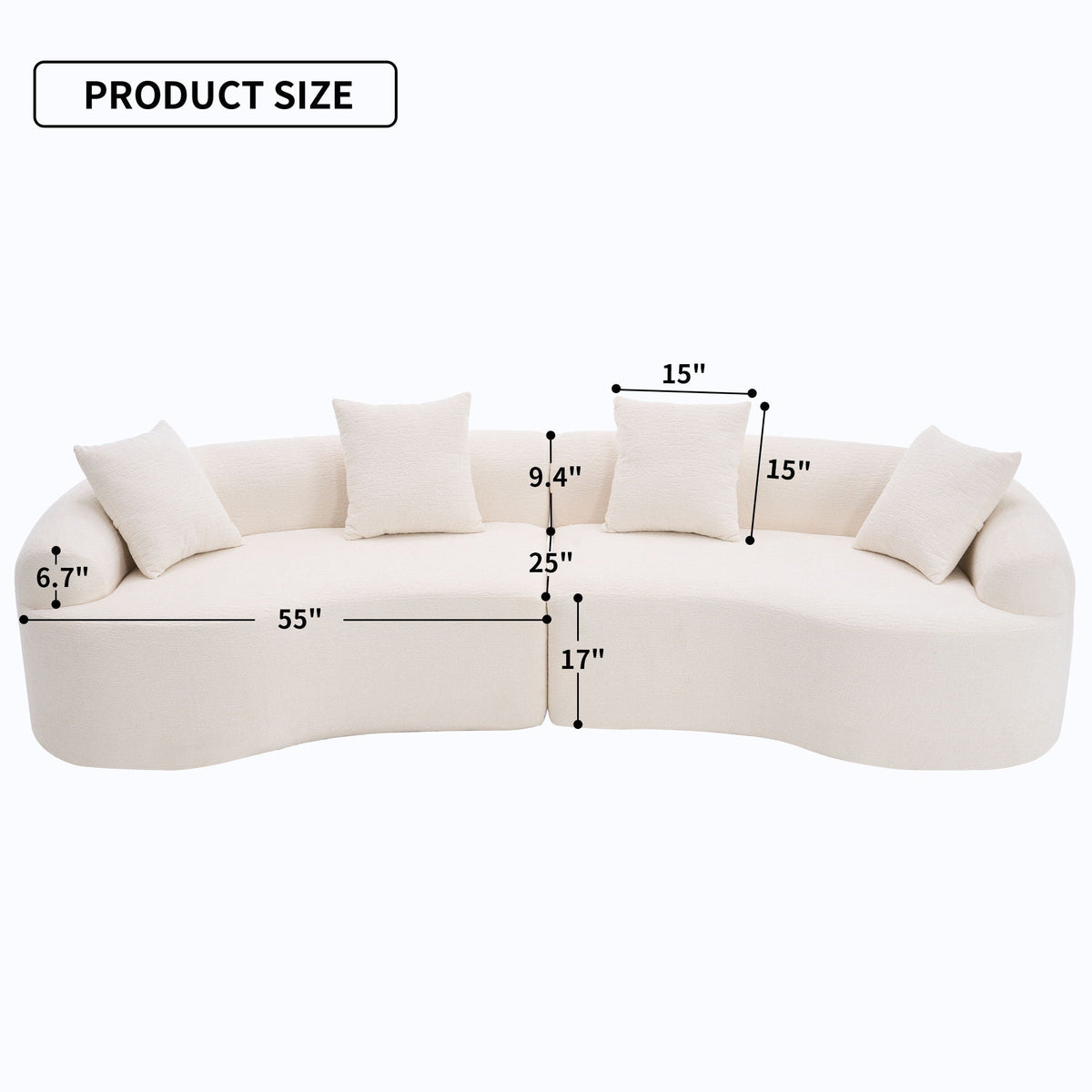 4 Seater Sofa With Fabric for Living Room