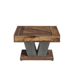 Square Coffee Table with Crisscross Base - Brown / Black