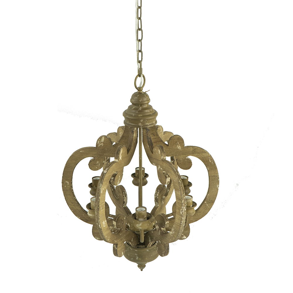 Farmhouse Chandelier with Adjustable Chain - Multiple Colors