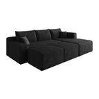 95" Cloud Sectional Sofa with 2 Ottomans