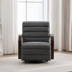 360° Swivel Accent Chair with Armrests - Dark Brown or Dark Gray