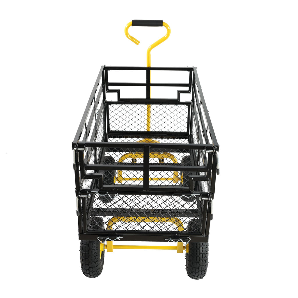 Outdoor Wagon Cart with Metal Frame - Green