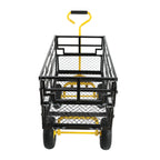 Outdoor Wagon Cart with Metal Frame - Green