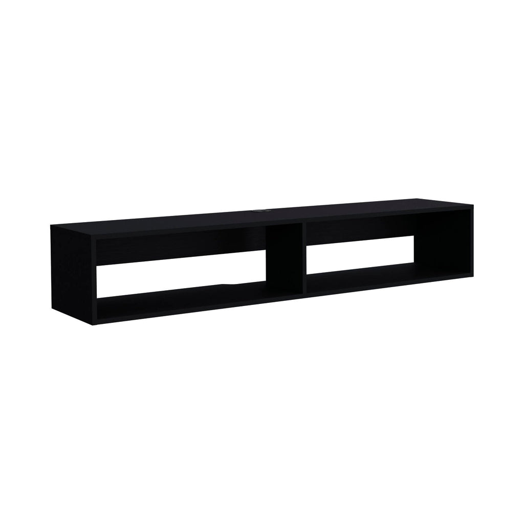 Moore Floating TV Stand with Cable Management - Light Brown, Black, or White