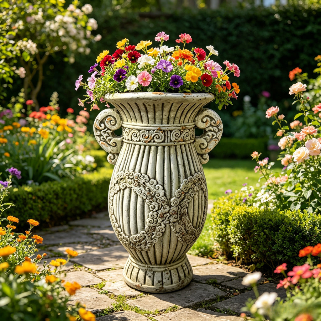 MGO Garden Planter with Drainage Hole - Rust Finish