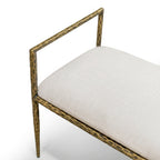Contemporary Style Bench with Padded Upholstery - Beige Matte