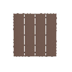 Interlocking Deck Tiles 44 Pack with Easy Click Installation - Dark Brown or Dark Gray