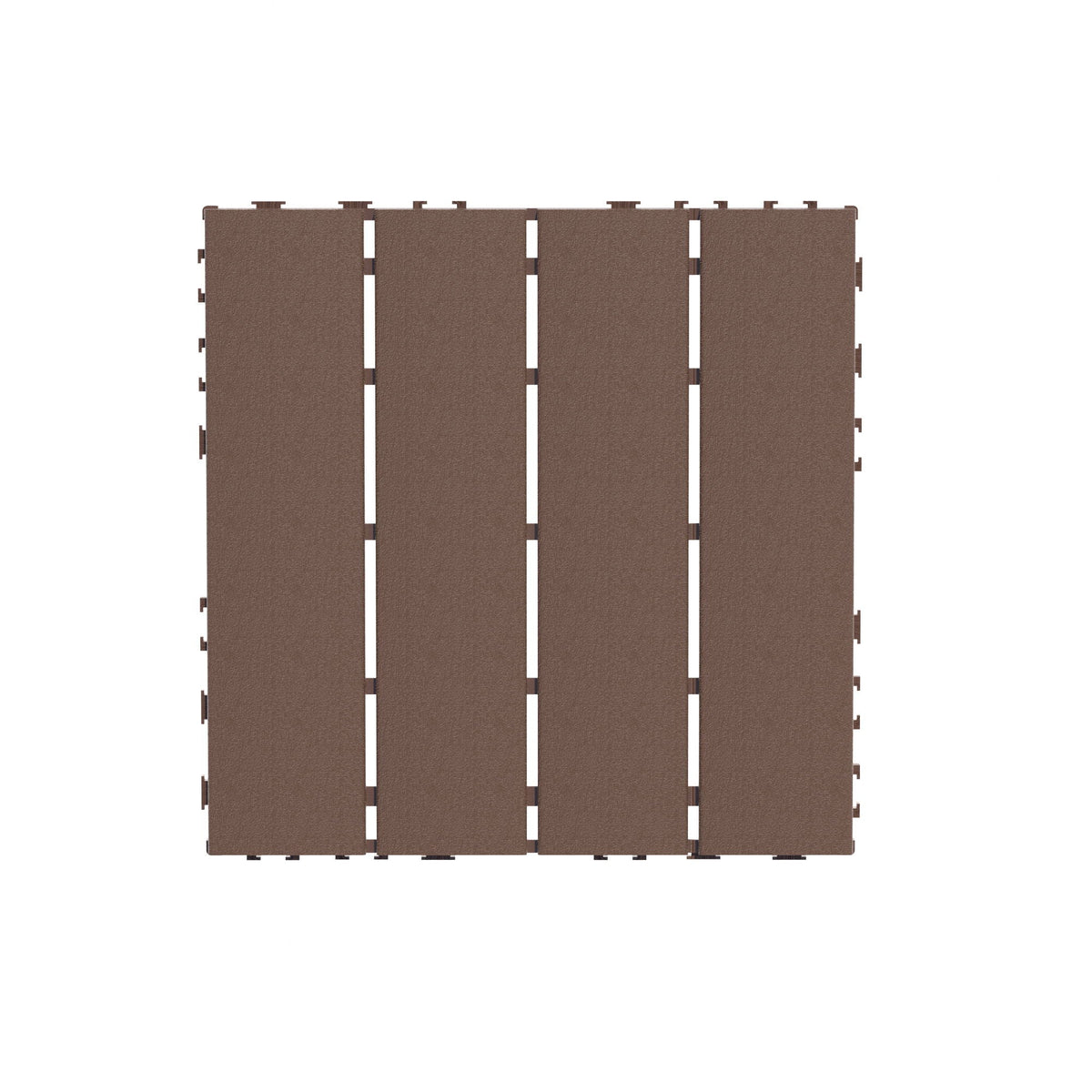 Interlocking Deck Tiles 44 Pack with Easy Click Installation - Dark Brown or Dark Gray