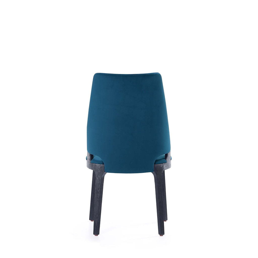 Kara Dining Chair Set of 2 with Solid Beech Wood Frame – Blue or Gray