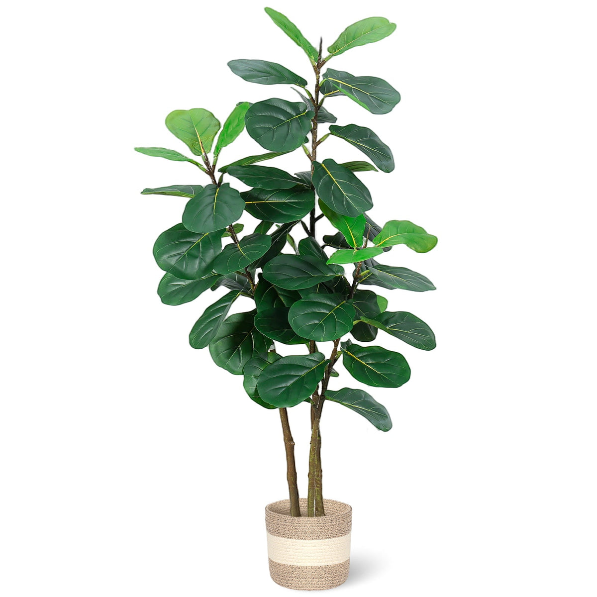 Artificial Fiddle Leaf Fig Tree 5FT with Planter - Green