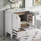 Freestanding Vanity with Drawer & Soft Close Doors - Green or White