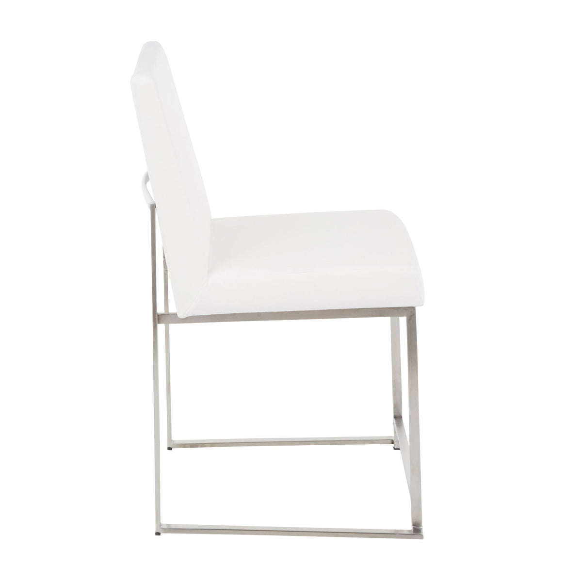 Fuji Contemporary High Back Dining Chair Set with Upholstered Seat - Multiple Colors