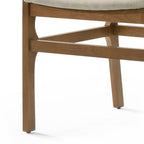 Contemporary Dining Chair Set with Upholstered Fabric Seats - Light Brown