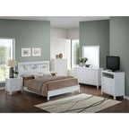Transitional Storage Bed with Headboard Shelving - Multiple Colors