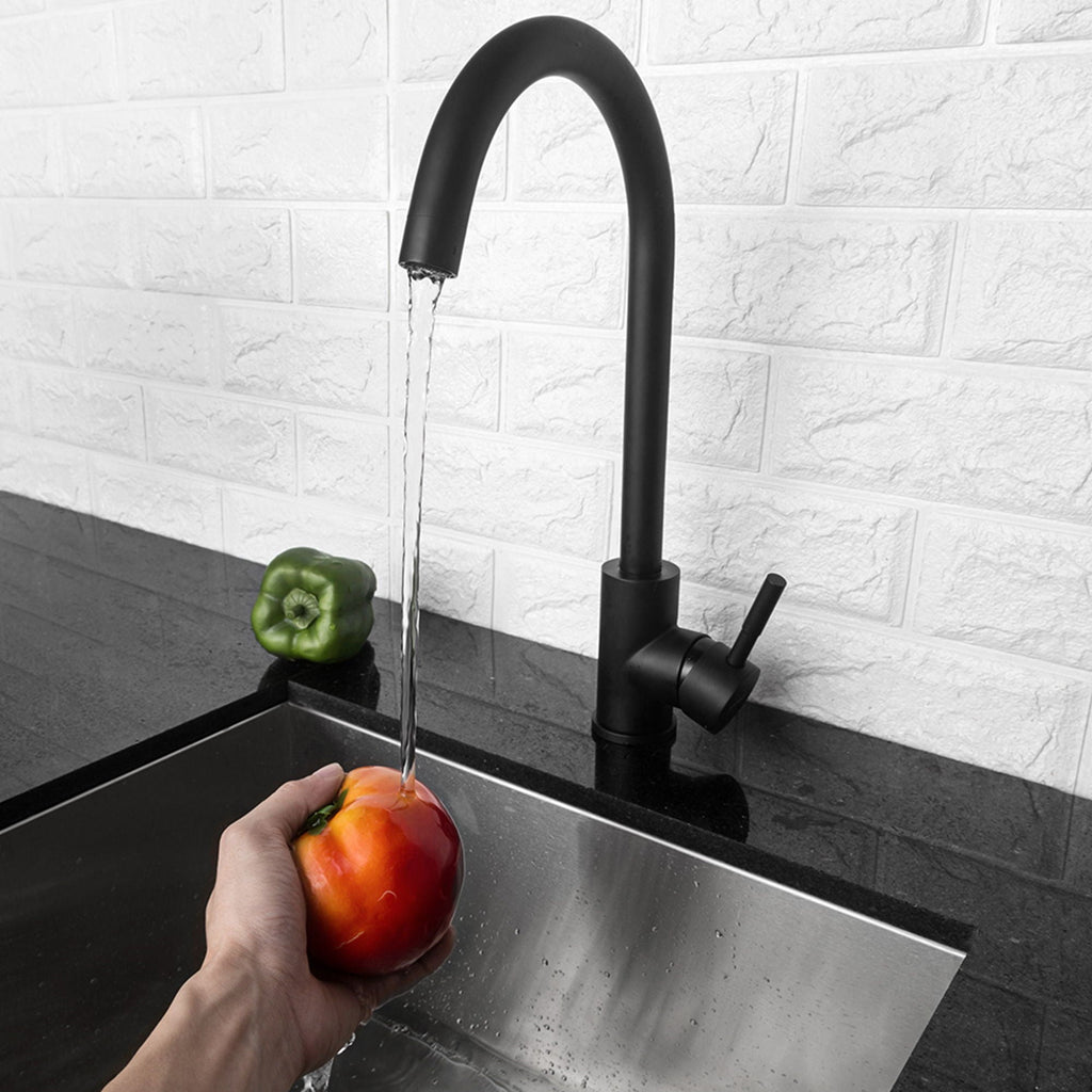 Modern Kitchen Sink Faucet with Single Handle - Gray, Black, Gold