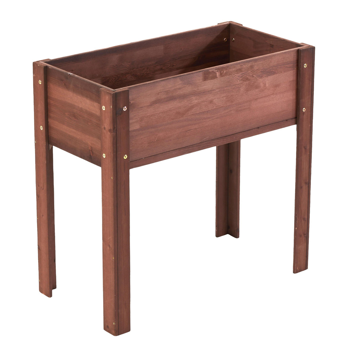 Solid Wood Raised Garden Bed with Legs - Available in Gray, Dark Gray, Dark Brown