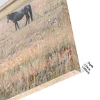 Horse Framed Wall Art Decor for Living Room - Denim Brown