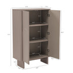 Accent Cabinet with Soft Close Doors and Adjustable Shelves - White, Light Brown, or Green