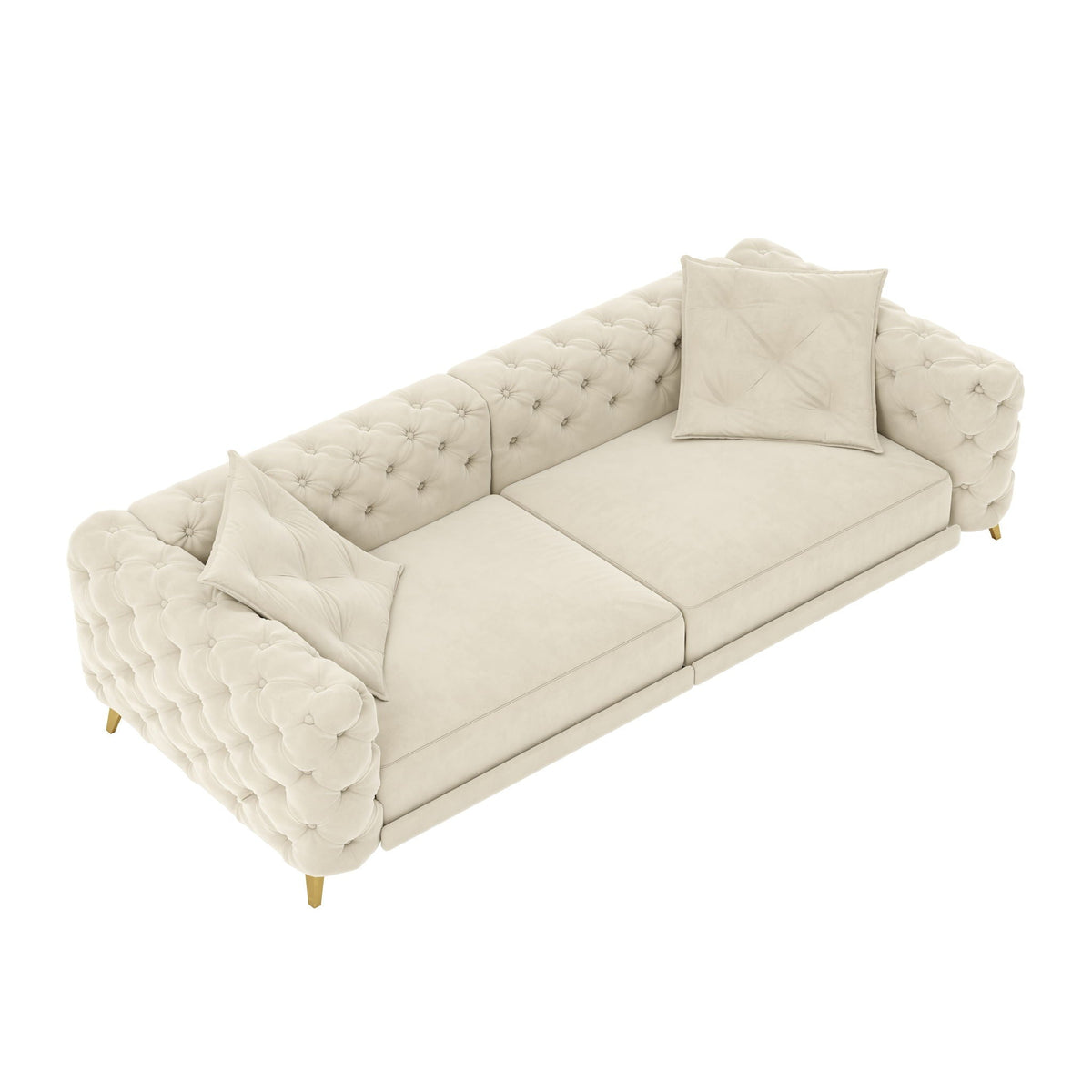 Convertible 3-in-1 Sleeper Sofa Set with Movable Ottoman - Multiple Colors