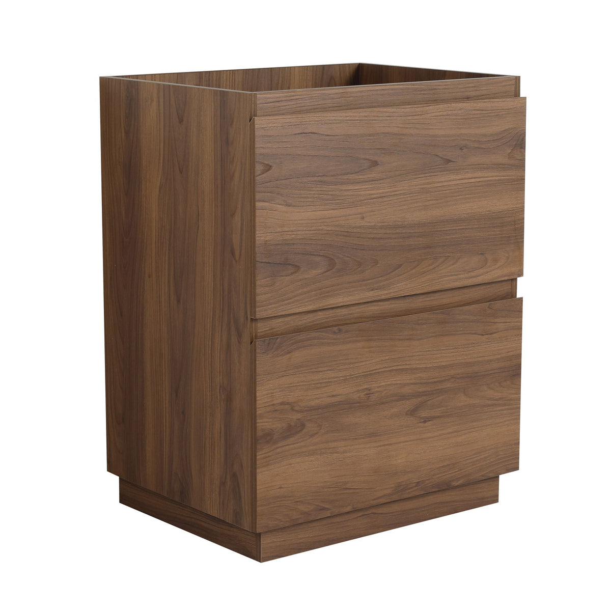 Modern Freestanding Bathroom Vanity Cabinet with Double Drawer - Light Brown or Dark Brown