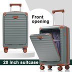 Deluxe 5-Piece Hard-Side Luggage Set with USB and TSA Locks - Multiple Colors