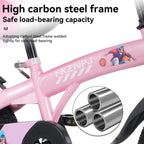 16-Inch Sporty Kids Cruiser Bike with Training Wheels - Green or Pink