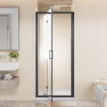 Framed Bi-fold Pivot Shower Door with Tempered Glass - Clear